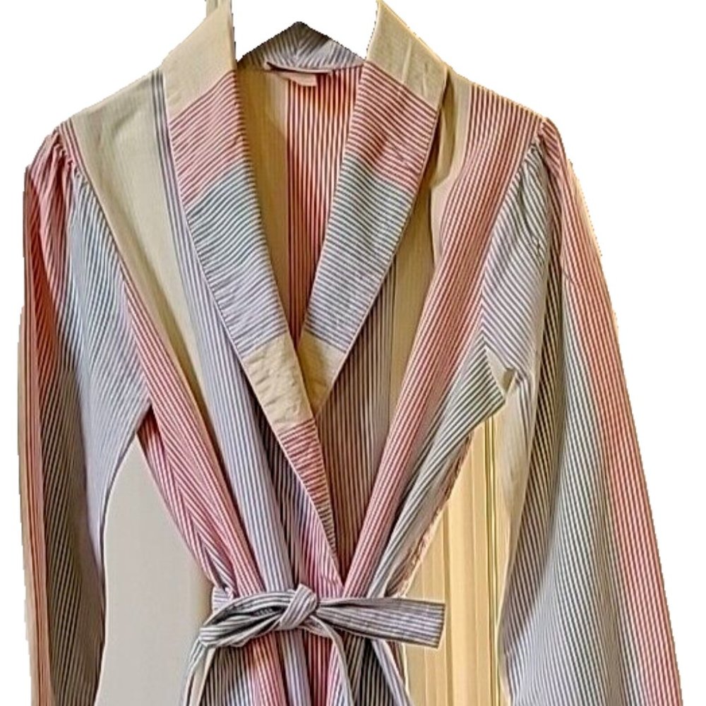Vintage Talbots Brandywine Women’s Cotton Flannel Crayola Colors Robe